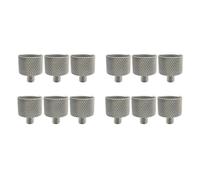 Wzxksoac 12 Pcs 5/8 Inch Female to 1/4 Inch Male Threaded Screws Microphone Screw Adapter for Mic Microphone Stand Clamp (Silver)