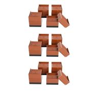 Wzxksoac 12 Pcs Foot Pad Furniture Base Frame Adjustable Lifting Table and Chair Frame Leg Extender Furniture Frame Foot Brown
