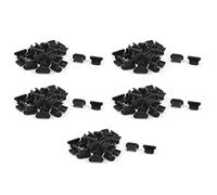 Wzxksoac 125 Pcs Anti Dust Black Soft Plastic Dock Cover Micro-USB Port Ear Jack