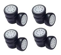 Wzxksoac 12Pcs 58mm Tires 12mm Hex Wheels with Sponge for 1/10 1/12 RC Drift Car 3Racing M5 MST M04 M05