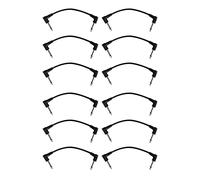 Wzxksoac 12X Guitar Effect Pedal Cables Connecting .35mm Patch Pedal Cable 21cm Right Angle Cord Copper Wire