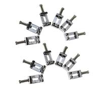 Wzxksoac 12x Replacement Chrome Tremolo Bridge Saddles for Electric Guitar