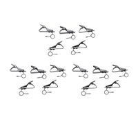 Wzxksoac 15 Pcs Ring Mini 7.5 mm Microphone Clip Holder Tie Clip Collar Clip Practical (Black)
