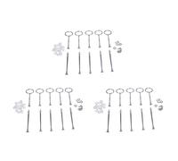 Wzxksoac 15 Wedding Metal 2 Tier Cake Stand Center Handle Rods Fittings Kit