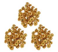 Wzxksoac 150 Pcs Silk Roses Artificial Wedding Clips Wedding Decoration Flower Head (Golden)