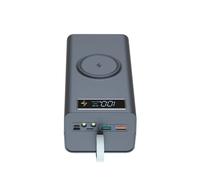 Wzxksoac 15W Wireless Fast Charge 21 * 18650 Powerbank Case PD QC for Phones Charging Push-Pull DIY Mobile Power Bank Shell A