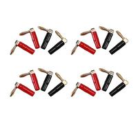 Wzxksoac [16 Pack Hi-End Copper Right Angle/90 Degree Screw Type Banana Plug/Speaker Cable Connector [Banana de L]