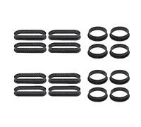 Wzxksoac 16 Pcs Round & Oval Tart Rings Heat- Perforated Cake Mousse Ring Non Stick Bakeware Mini Cake Mold Cake Rings