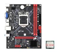 Wzxksoac 1600Mhz RAM Slots Motherboard 1155CPU Motherboard +I3-3240 CPU LGA 1155 USB 3.0 3.0 Support Up to 16GB DDR3 1600MHz RAM Slots