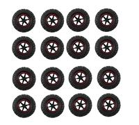 Wzxksoac 16Pcs 1.9 Inch 96mm 1/10 Scale Tires with Wheel Rim for 1/10 SCX10 CC01 D90 CC01 RC Rock Crawler Parts