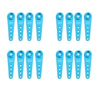 Wzxksoac 16PCS 37Mm 25T Metal Extension Steering Servo Arm Horn for RC Car Crawler Parts,Blue