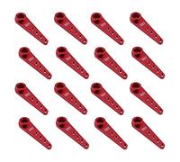 Wzxksoac 16PCS 37mm 25T Metal Extension Steering Servo Arm Horn for RC Car Crawler Parts,Red