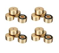 Wzxksoac 16Pcs 40X20mm Aluminum HIFI AMP Speaker Isolation Stand Turntable Feet Pad (Gold)
