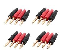 Wzxksoac 16Pcs 4mm B7 24K Gold Plated Musical Speaker Cable Wire Pin Banana Plug Connector