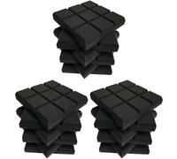Wzxksoac 18 Pack 30X30X5cm Acoustic Foam Panels, Beveled 9 Block Tiles, Sound Panels Wedges Soundproof Sound Insulation Absorbing