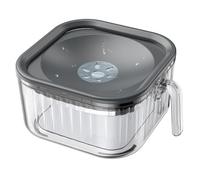 Wzxksoac 2.5L Dog Water Bowl No Spill, 86oz Spill Proof Dog Bowl for Slow Drinking, Anti Splash No Mess Transparent Pet Feeder