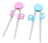 Wzxksoac 2 Pairs of Children's Training Chopsticks Help Learn to Use Chopsticks As a Reusable Dining Tool