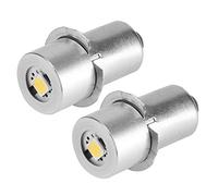Wzxksoac 2 PCS 1W P13.5S Led Flashlight Bulb, 100-110LM 2700-7000K Replacement Bulb Torch Lamp Emergency Work Light(6V & 3V)