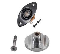 Wzxksoac 2 Pcs Accessories: 1 Pcs 30 Oval Indented Guitar Jack Plate + Socket & 1 Pcs/String Guide