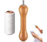 Wzxksoac 2 Pcs Tie Dye Tool 1 Sinew Puller Tool for Tie Dye with Winding Sinew Pulling Device for DIY and White Waxed Thread Kits A