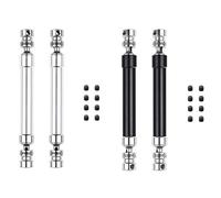 Wzxksoac 2 Set Metal CVD Drive Shaft 110-160mm for 1/10 RC Rock Crawler Axial SCX10 90046 Trx4, Silver & Black