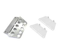 Wzxksoac 2 Set RC Car Part: 1 Set Metal Front Armor Protection Guard & 1 Set Metal Pedal Side Plate Slider