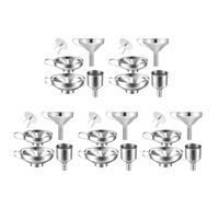 Wzxksoac 20 Pack Stainless Steel Kitchen Funnel is Suitable for Glass Bottle Seasoning Jar for Transferring Liquid