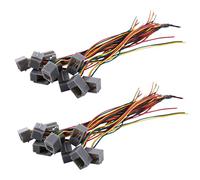Wzxksoac 20 Pcs 616E 4P4C RJ9 Female Telephone Connector Adapter W 4 Wires 8cm