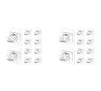 Wzxksoac 20PCS Self Adhesive Curtain Rod Holders No Drill Curtain Rods Brackets No Drilling Nail Free Adjustable Hooks -2