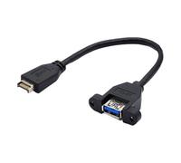Wzxksoac 20Pin TYPE-E to USB 3.2 GEN2 Extension Cable USB3.2 TYPE-A Connector TYPE-C Front Panel Extension Cable TYPE-E to USB A Female Data Cable 20cm