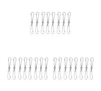 Wzxksoac 24 Pack Double Clip Swivel Hooks for Wind Spinners, Windsock, Bird Feeders, Wind Chimes Crystal Twisters Party