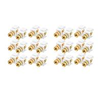 Wzxksoac 24 Pieces Banana Jack Binding Post Jack Insert, Black and Red Rings Audio Speaker Connector Screw Type