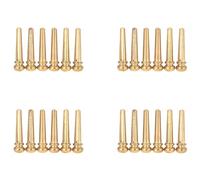 Wzxksoac 24 Pieces Brass Folk Acoustic Guitar Bridge Pin Peg Nail Metal