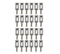 Wzxksoac 24 Pieces Electric Guitar Bridge Saddles Flat Set for Strat Tele Guitar Replacement
