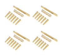Wzxksoac 24PCS Guitar Brass Bridge Pins Saddle Nut Replacement Parts for Acoustic Guitar