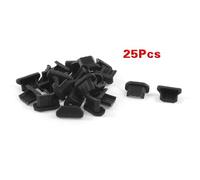 Wzxksoac 25 Pcs Anti Dust Black Soft Plastic Dock Cover Micro-USB Port Ear Jack