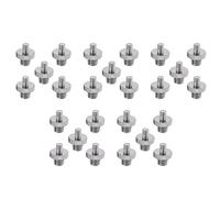 Wzxksoac 25 Pieces 1/4 Inch Male to 1/4 Inch Male Metal Threaded Screw Adapter Tripod Screw Converter for DSLR Camera