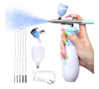 Wzxksoac 25 PSI Airbrush Rechargeable Nail Machine 3 High-Pressure Modes Cordless Airbrush Kit for Nails Art with Cleaning Tools