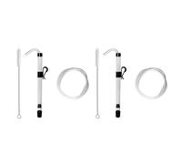 Wzxksoac 2pcs 3/8In Auto Siphon with Clamp 6.5' Ft Hose Bottling Siphoning Kit with Food Grade Free Plastic Tubing for Beer