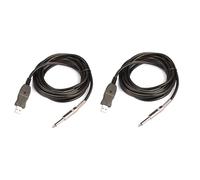 Wzxksoac 2pcs 3 Meters Guitar to PC USB Recording Cable Lead Adaptor Converter Connection Interface 6.5mm