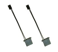 Wzxksoac 2Pcs IDE To 3 Pin Fan Power Cable Molex D Plug Power To 3 Pin Connector Computer PC Cooling Convertor Cable