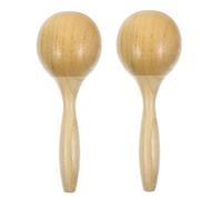 Wzxksoac 2pcs Premium Wood Maracas Hand Shakers for Parties Concerts Games Musical Instrument