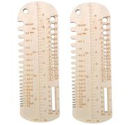 Wzxksoac 2PCS Sock Knitting Ruler Wooden Knitting Needle Size Gauge Measuring Tool Sock Accurate Ruler Knit Blocker for DIY Easy to Use