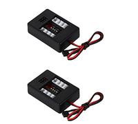 Wzxksoac 2X 1:10 RC Model Car Truck LED Light Kit 12 LED Flashing Head Light Lamp System RC 1:10 Model Car Accessories