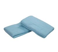 Wzxksoac 2X 100% Cotton Cotbed Fitted Flat Waterproof Sheets 100cm x 140cm for Baby Bed - Blue