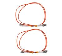 Wzxksoac 2X 1M Jumper Cable Duplex Multimode LC-LC LC to LC Fiber Optic Optical Patch Cord