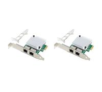 Wzxksoac 2X 2 RJ45 Port PCIe X1 Dual Gigabit Realtek 8111F+ ASM1082E Chipset Filter PCI-E Computer Lan Network Card 1000M