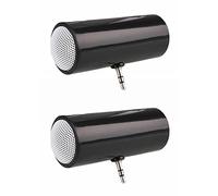 Wzxksoac 2X 3.5mm Jack Stereo Mini Speaker Portable MP3 Music Player Speaker Amplifier Loudspeaker for Mobile Phone PC-Black