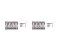Wzxksoac 2X 4 String Hardtail Bridge for Precision Chrome 201B-4 Badass