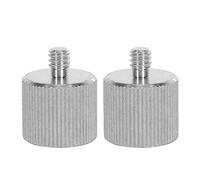 Wzxksoac 2X 5/8 Inch Female to 1/4 Inch Male Camera Microphone Stand Tripod Thread Reducer Adapter